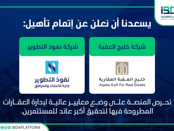 تأهيل شركة منصة ابدأ العقارية والتعاون مع عدد من شركات إدارة العقارات  للتعامل مع نظام المنصة